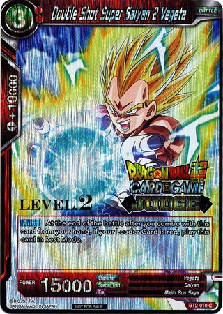 Double Shot Super Saiyan 2 Vegeta (Level 2) (BT2-010) [Judge Promotion Cards] | The Time Vault CA