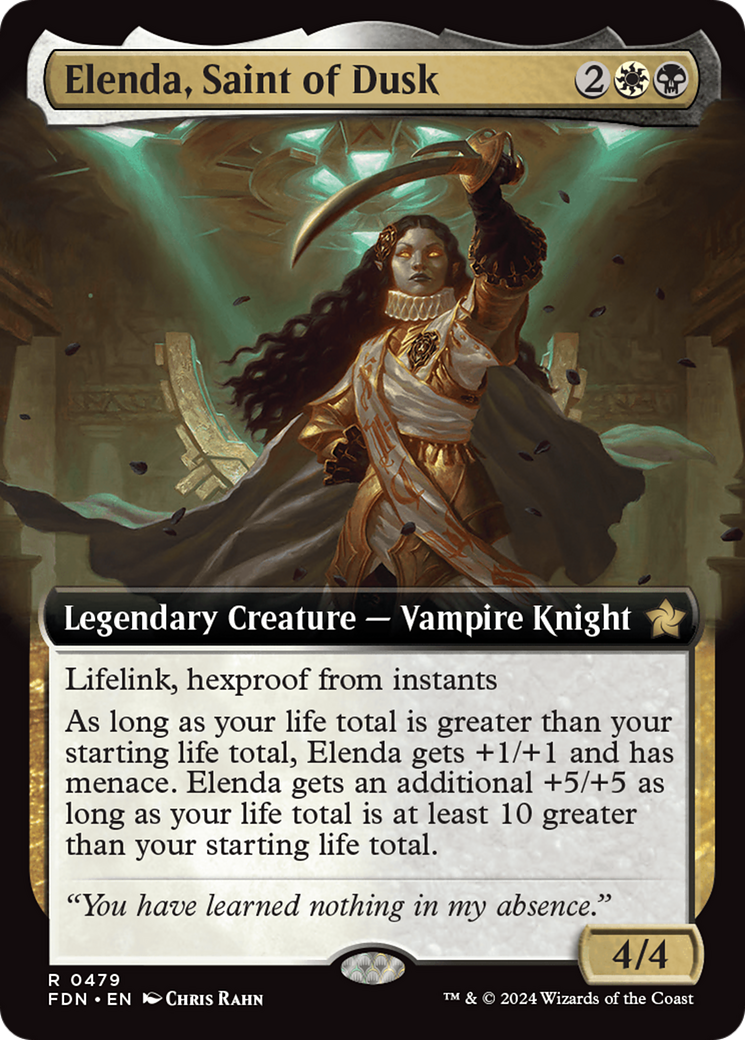 Elenda, Saint of Dusk (Extended Art) [Foundations] | The Time Vault CA