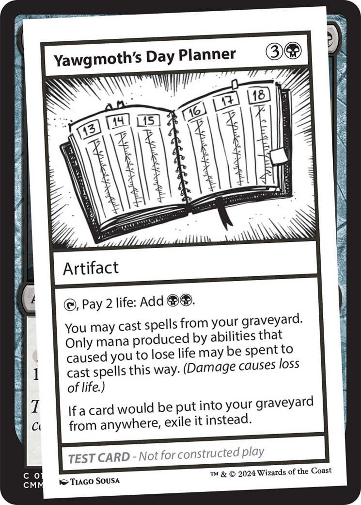 Yawgmoth's Day Planner [Mystery Booster 2 Playtest Cards] | The Time Vault CA