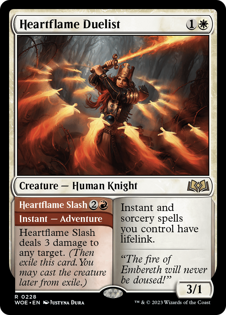 Heartflame Duelist // Heartflame Slash [Wilds of Eldraine] | The Time Vault CA