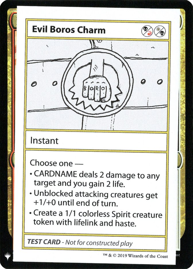 Evil Boros Charm [Mystery Booster Playtest Cards] | The Time Vault CA