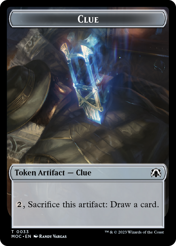 Golem // Clue Double-Sided Token [March of the Machine Commander Tokens] | The Time Vault CA
