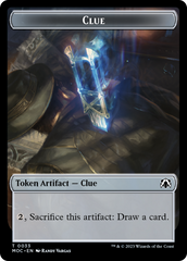 Golem // Clue Double-Sided Token [March of the Machine Commander Tokens] | The Time Vault CA
