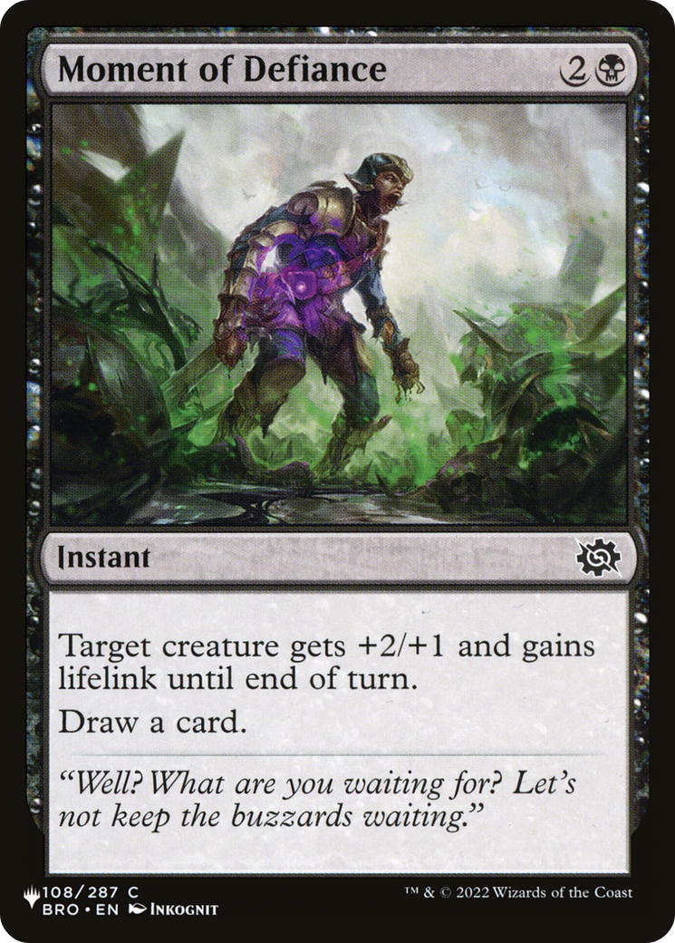 Moment of Defiance [The List] | The Time Vault CA