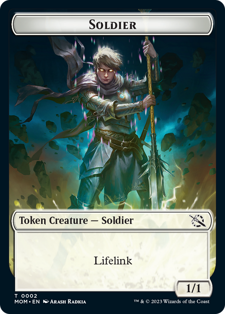 Soldier // Teferi Akosa of Zhalfir Emblem Double-Sided Token [March of the Machine Tokens] | The Time Vault CA