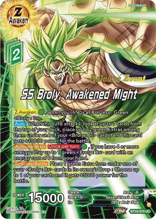 SS Broly, Awakened Might (Fighter's Ambition Holiday Pack) (BT19-070) [Tournament Promotion Cards] | The Time Vault CA