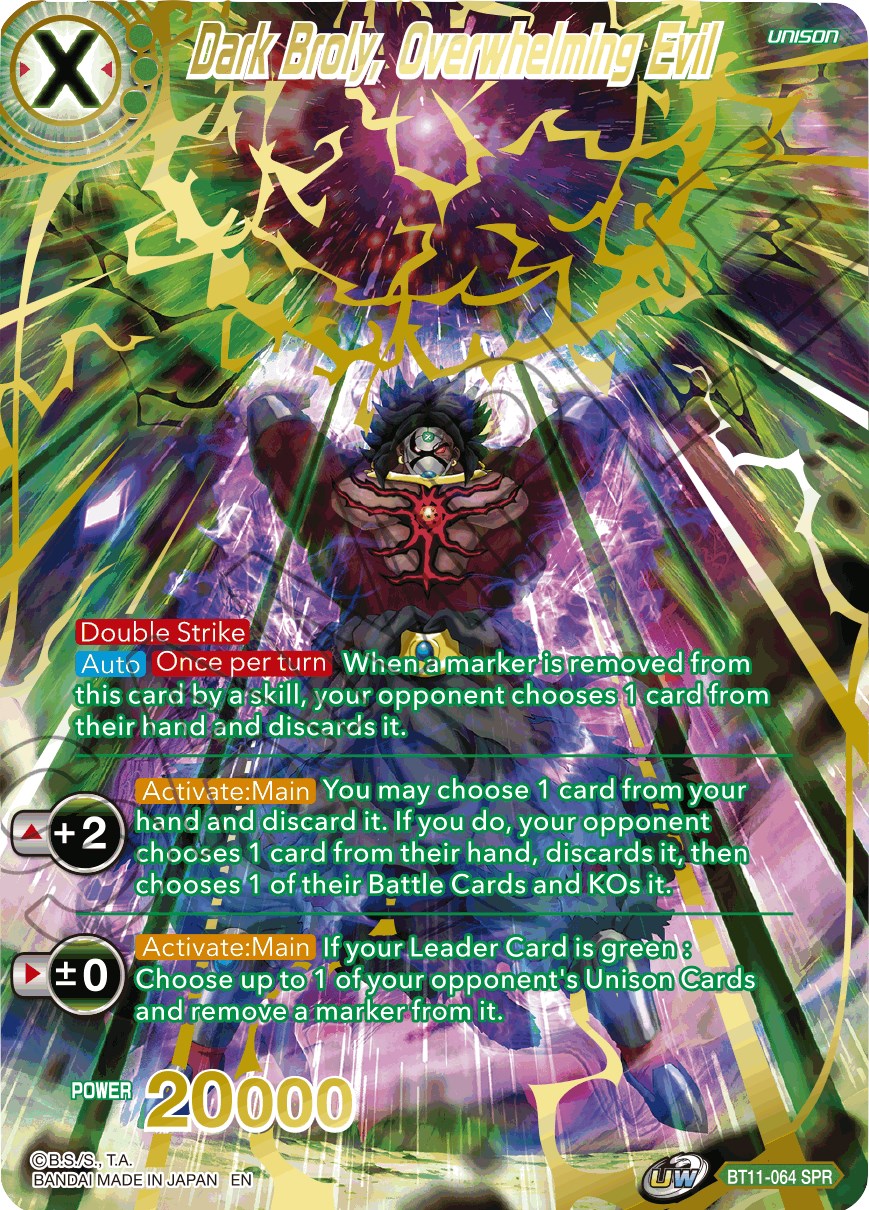 Dark Broly, Overwhelming Evil (SPR) (BT11-064) [Vermilion Bloodline] | The Time Vault CA