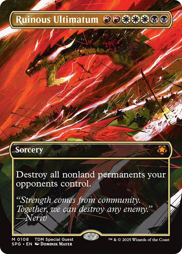 Ruinous Ultimatum (Borderless) [Tarkir: Dragonstorm Special Guests] | The Time Vault CA