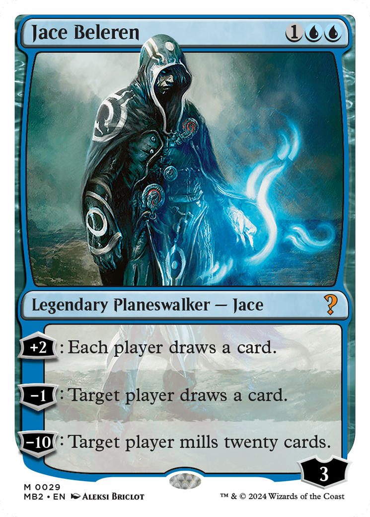 Jace Beleren (White Border) [Mystery Booster 2] | The Time Vault CA