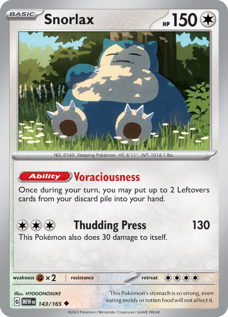 Snorlax (143/165) [Scarlet & Violet 151] | The Time Vault CA