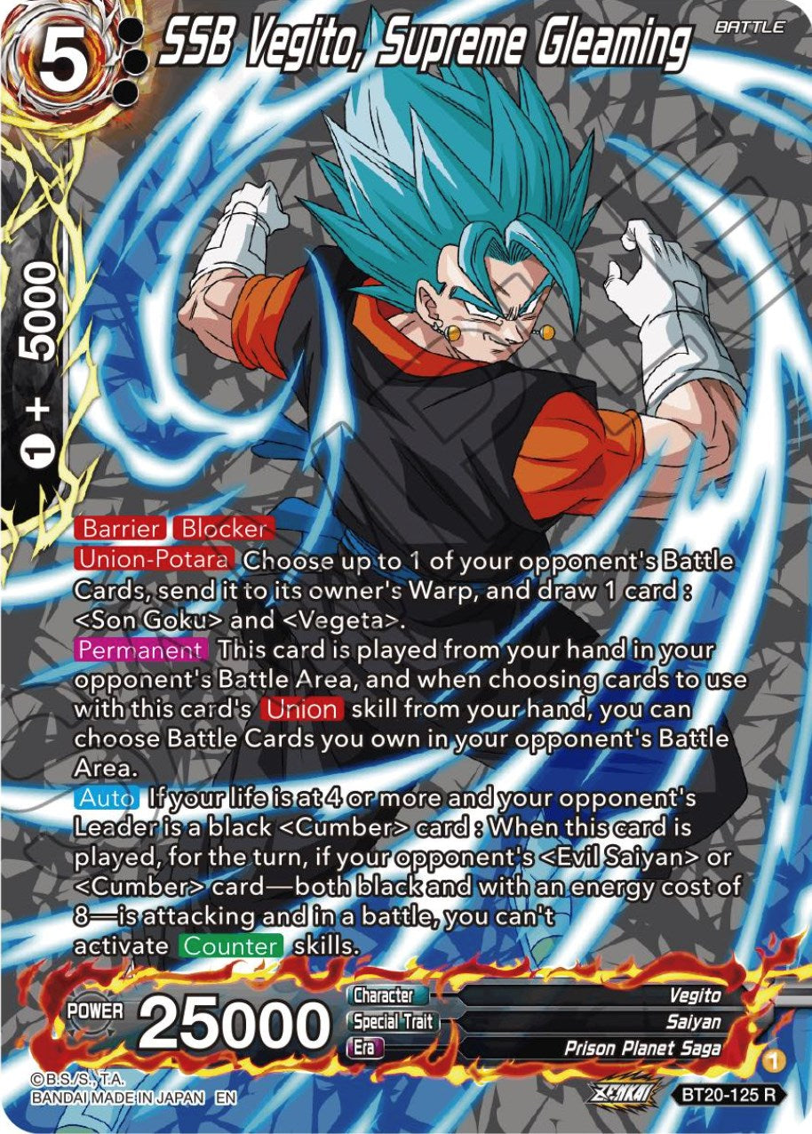 SSB Vegito, Supreme Gleaming (Silver Foil) (BT20-125) [Power Absorbed] | The Time Vault CA