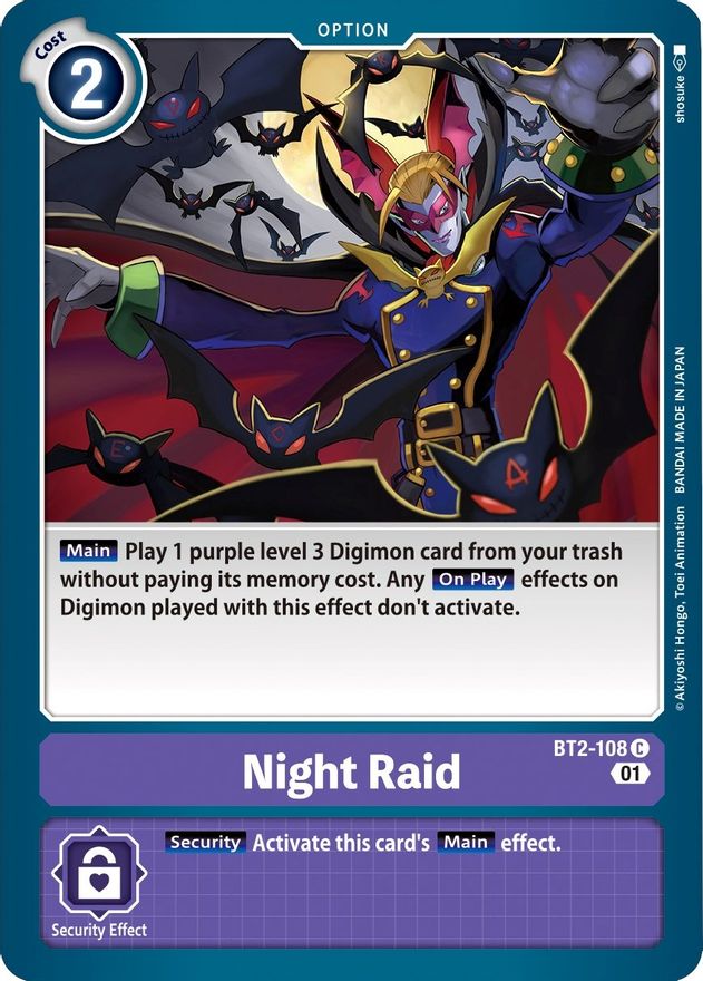 Night Raid [BT2-108] [Starter Deck: Parallel World Tactician] | The Time Vault CA