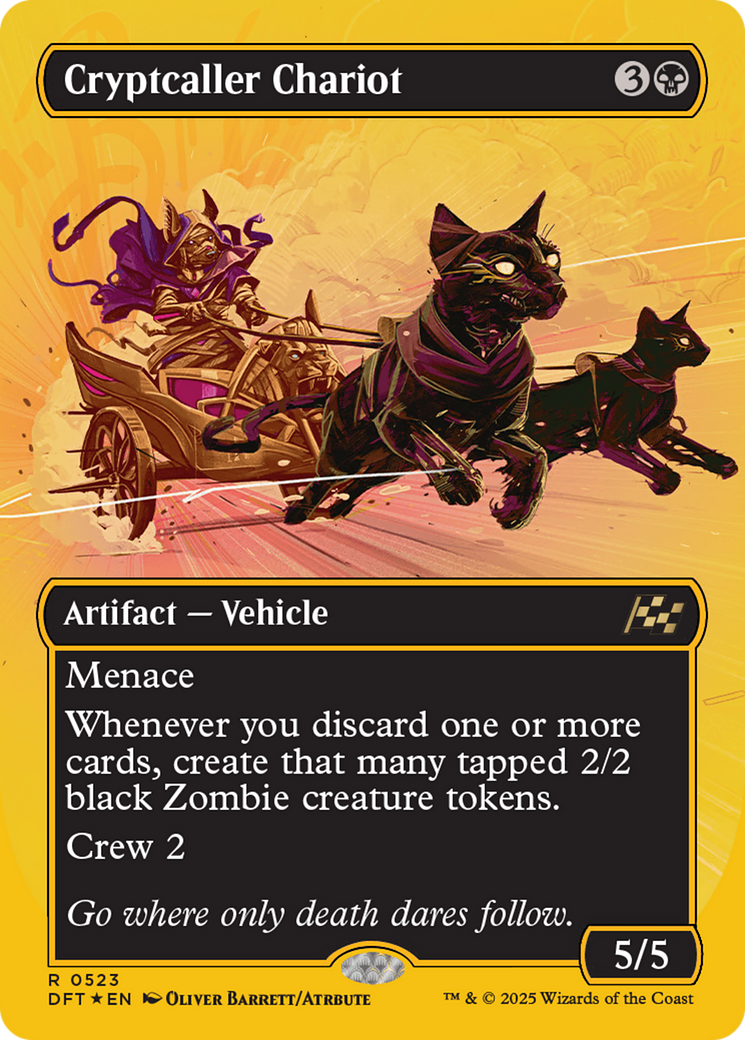 Cryptcaller Chariot (Borderless) (First-Place Foil) [Aetherdrift] | The Time Vault CA