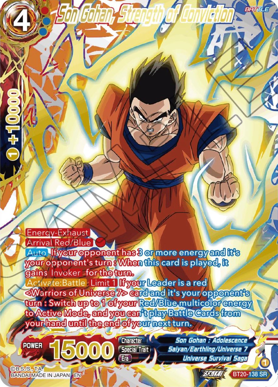 Son Gohan, Strength of Conviction (Gold-Stamped) (BT20-138) [Power Absorbed] | The Time Vault CA