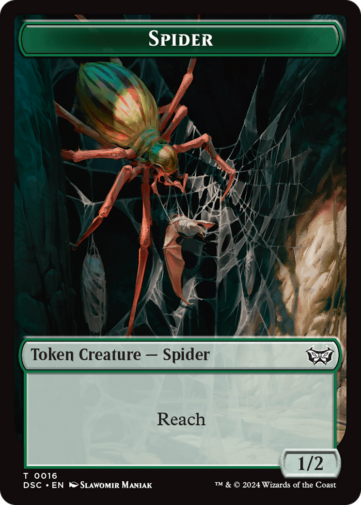 Insect (0012) // Spider Double-Sided Token [Duskmourn: House of Horror Commander Tokens] | The Time Vault CA