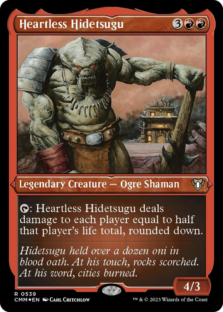 Heartless Hidetsugu (Foil Etched) [Commander Masters] | The Time Vault CA