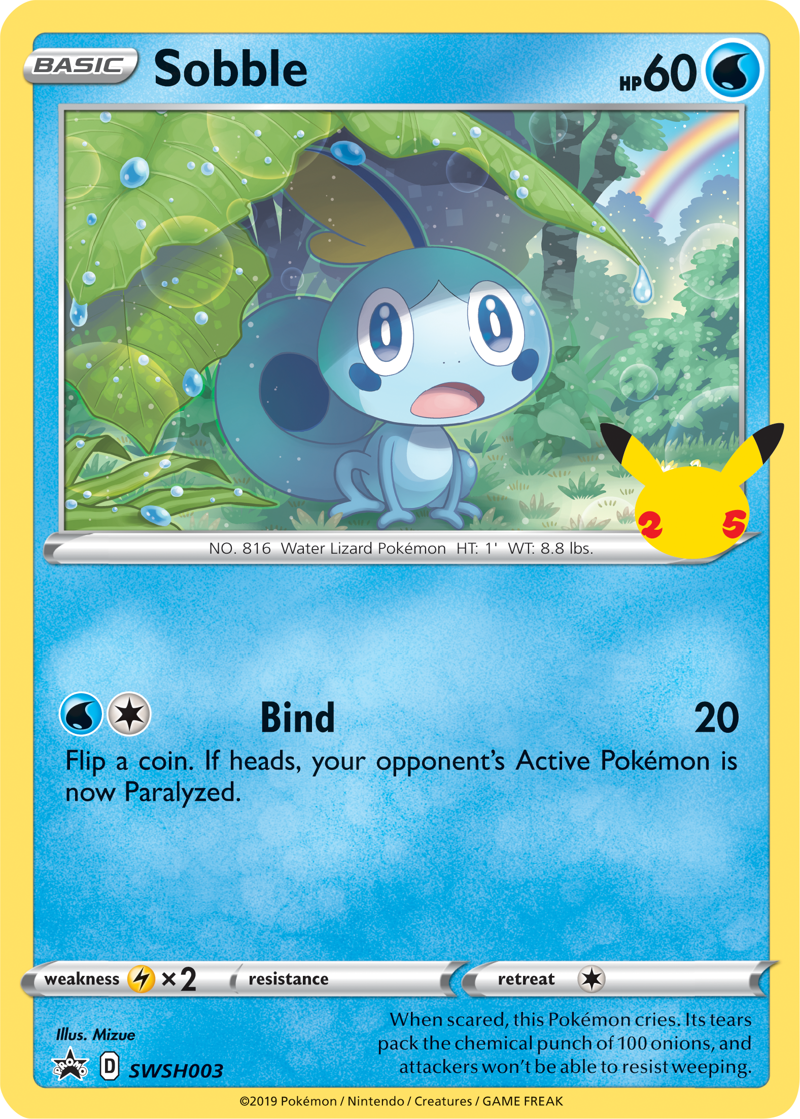 Sobble (SWSH003) (Jumbo Card) [First Partner Pack] | The Time Vault CA