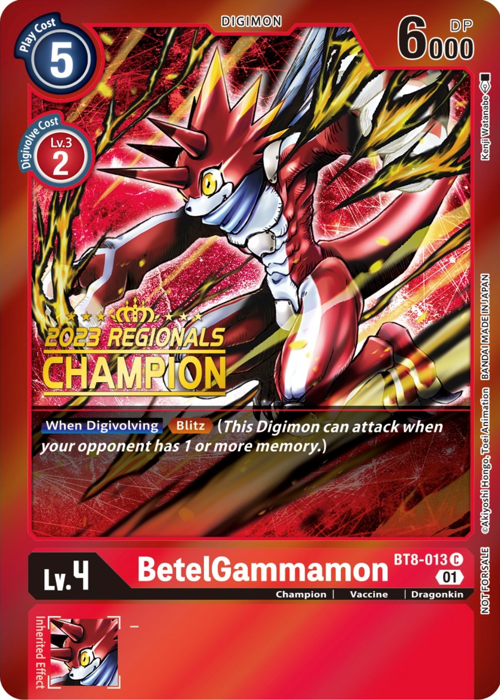 BetelGammamon [BT8-013] (2023 Regionals Champion) [New Awakening Promos] | The Time Vault CA