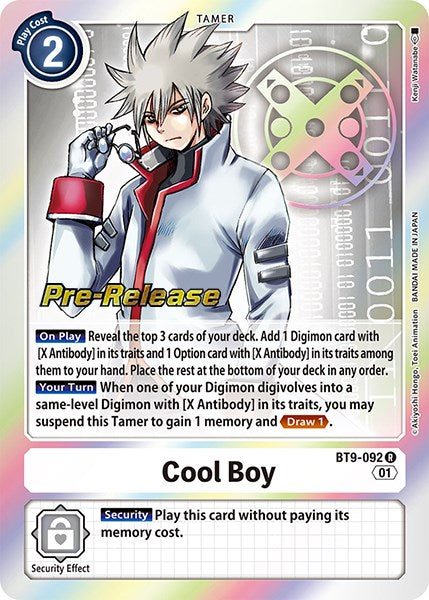 Cool Boy [BT9-092] [X Record Pre-Release Promos] | The Time Vault CA