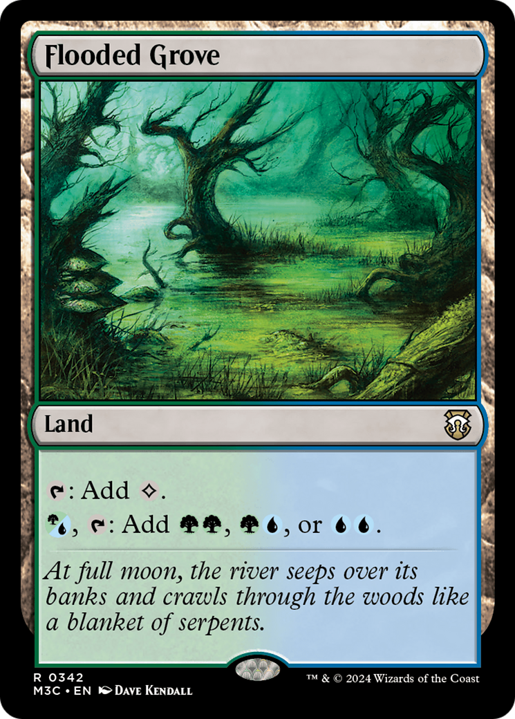 Flooded Grove (Ripple Foil) [Modern Horizons 3 Commander] | The Time Vault CA