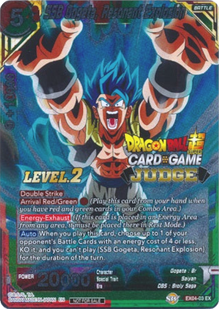 SSB Gogeta, Resonant Explosion (Level 2) (EX04-03) [Judge Promotion Cards] | The Time Vault CA