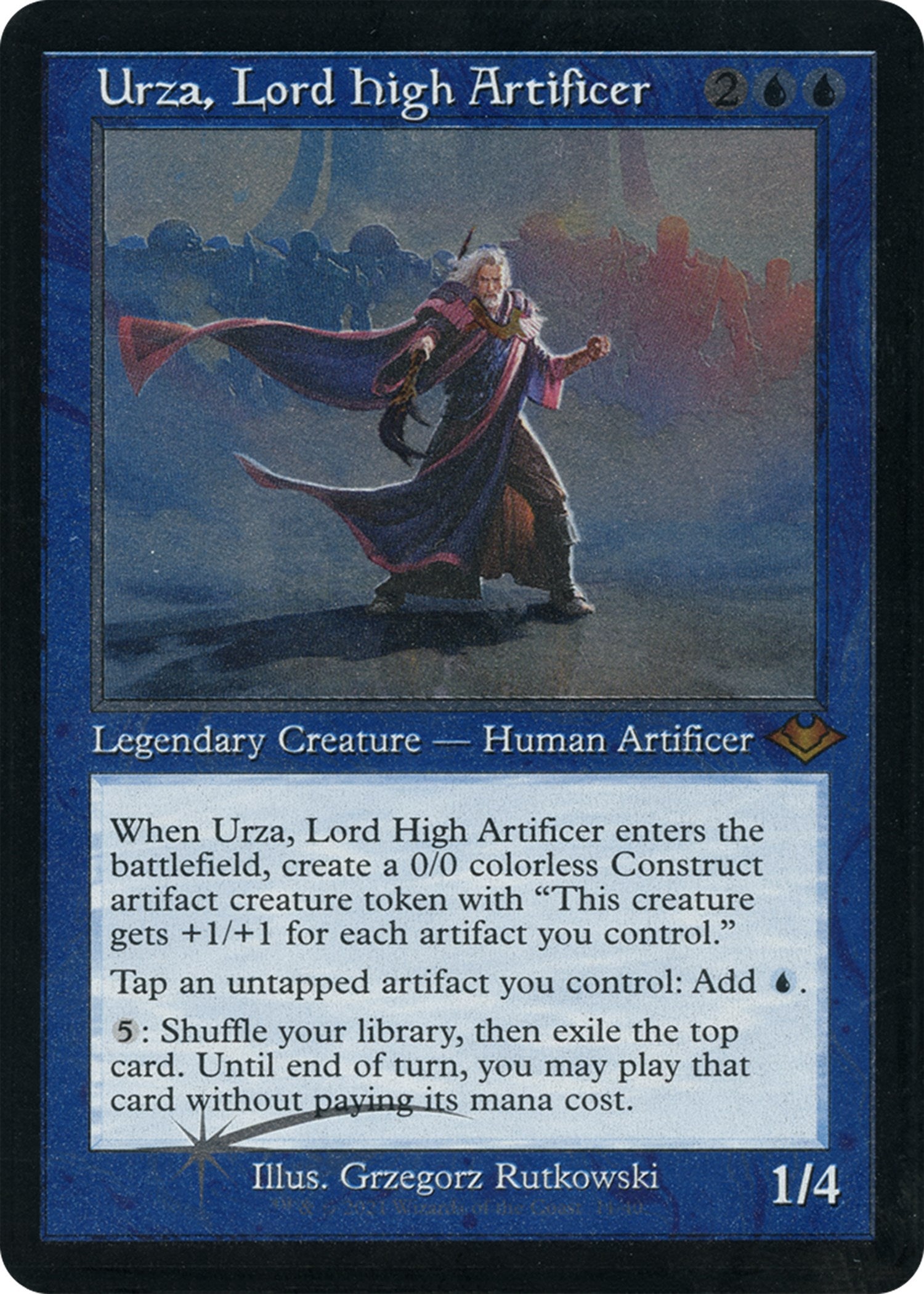 Urza, Lord High Artificer (Retro Foil Etched) [Modern Horizons] | The Time Vault CA