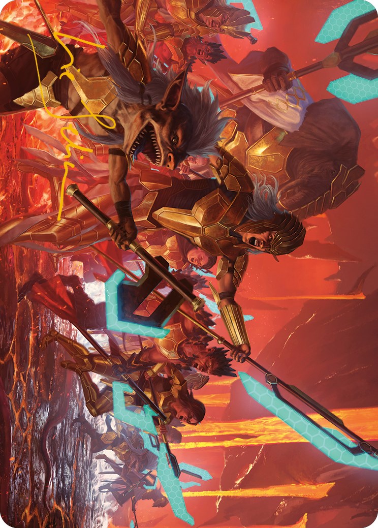 Roar of Resistance Art Card (Gold-Stamped Signature) [Phyrexia: All Will Be One Art Series] | The Time Vault CA