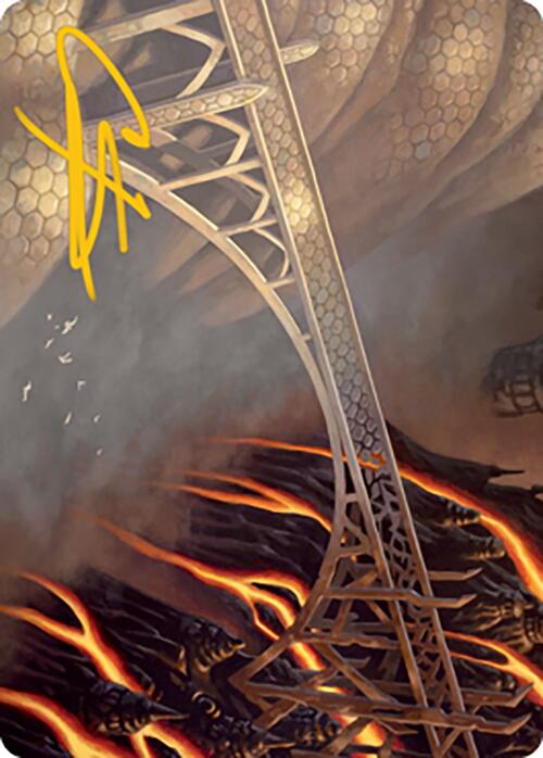 Rustvale Bridge Art Card (Gold-Stamped Signature) [Modern Horizons 2 Art Series] | The Time Vault CA