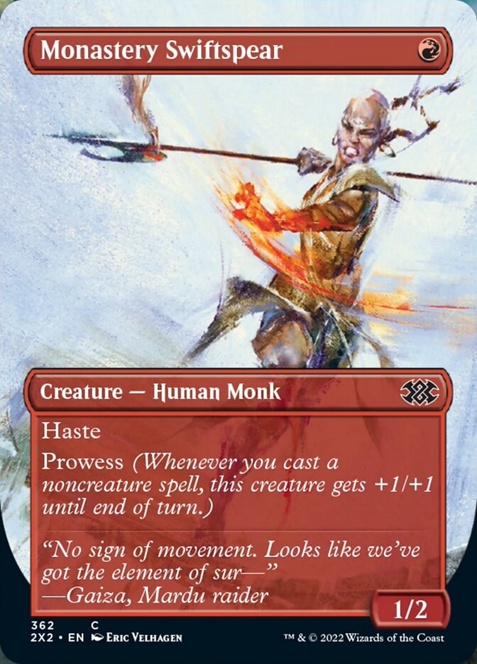 Monastery Swiftspear (Borderless Alternate Art) [Double Masters 2022] | The Time Vault CA