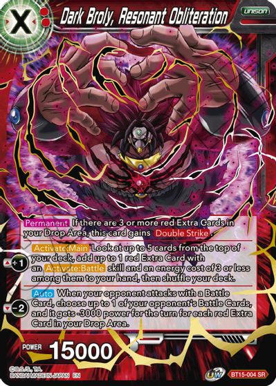 Dark Broly, Resonant Obliteration (BT15-004) [Saiyan Showdown] | The Time Vault CA