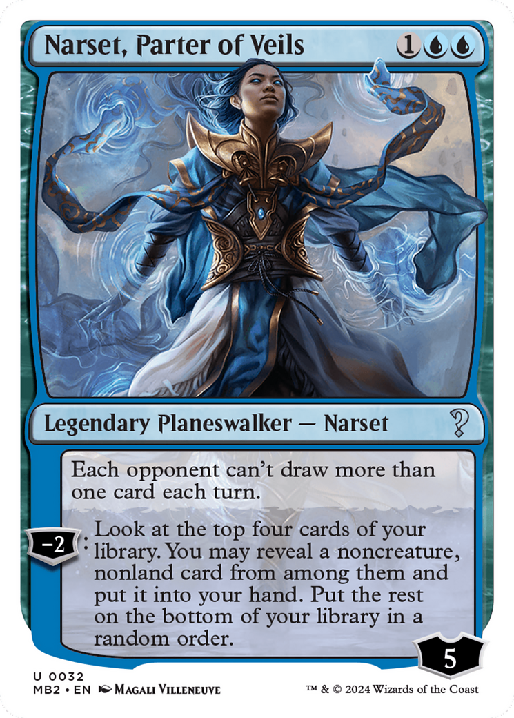 Narset, Parter of Veils (White Border) [Mystery Booster 2] | The Time Vault CA