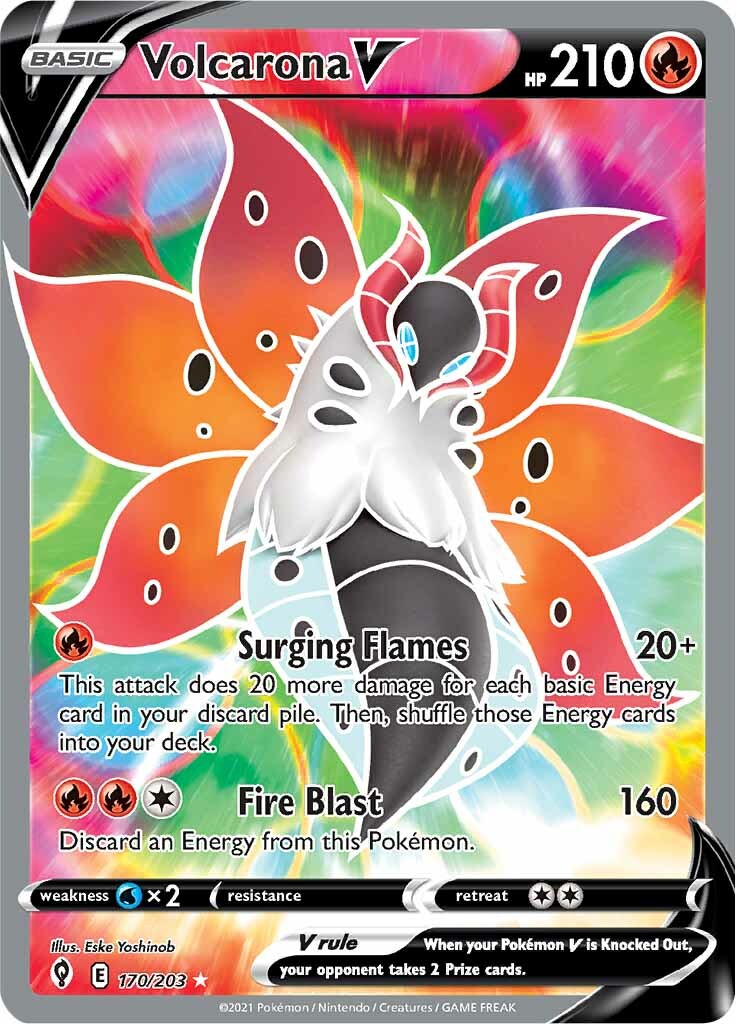 Volcarona V (170/203) [Sword & Shield: Evolving Skies] | The Time Vault CA