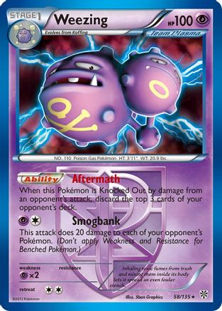 Weezing (58/135) (Theme Deck Exclusive) (Team Plasma) [Black & White: Plasma Storm] | The Time Vault CA