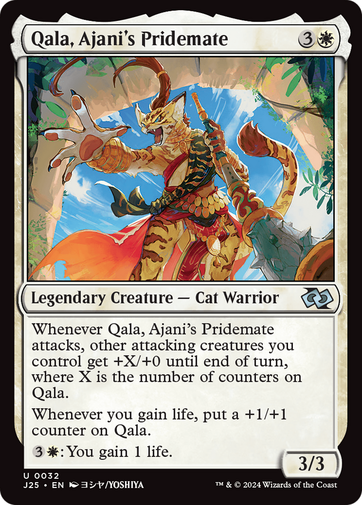 Qala, Ajani's Pridemate (Anime) [Foundations Jumpstart] | The Time Vault CA