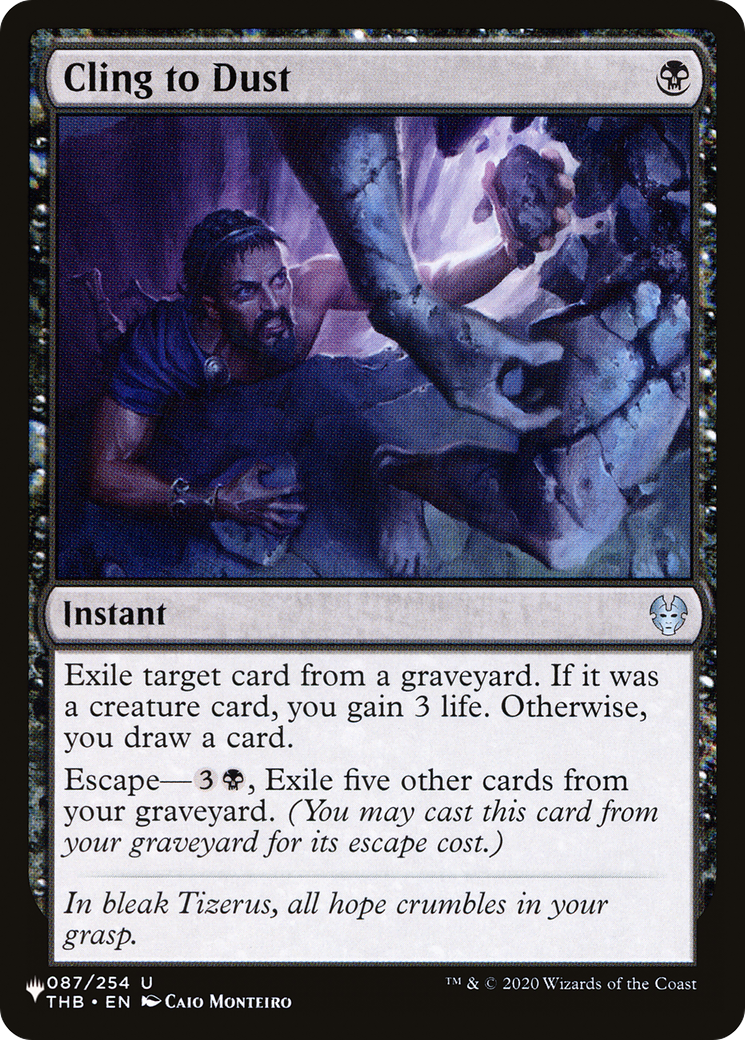 Cling to Dust [The List] | The Time Vault CA