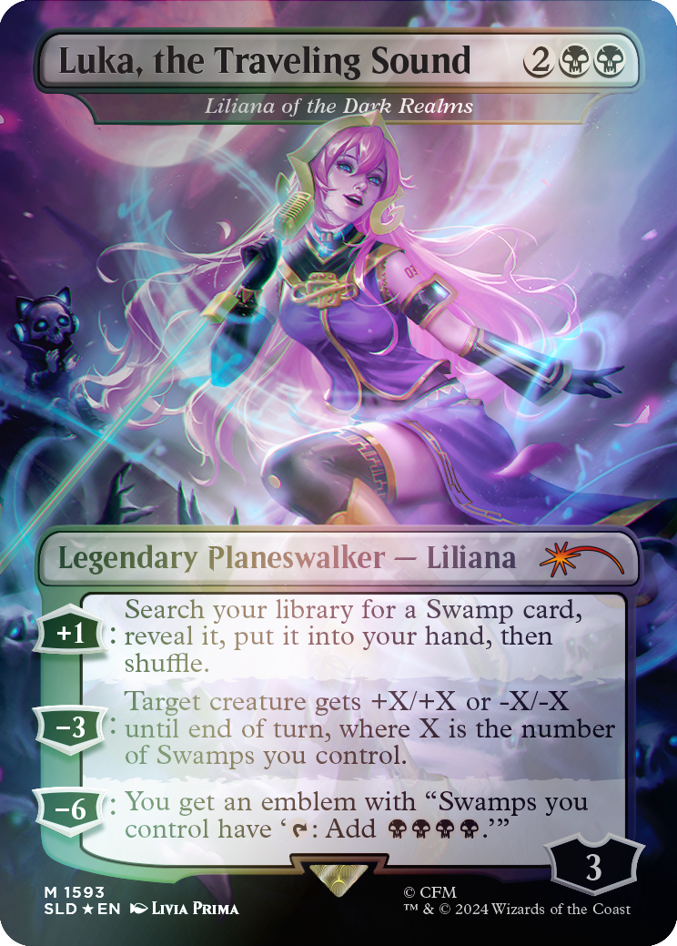 Luka, the Traveling Sound - Liliana of the Dark Realms (Rainbow Foil) [Secret Lair Drop Series] | The Time Vault CA