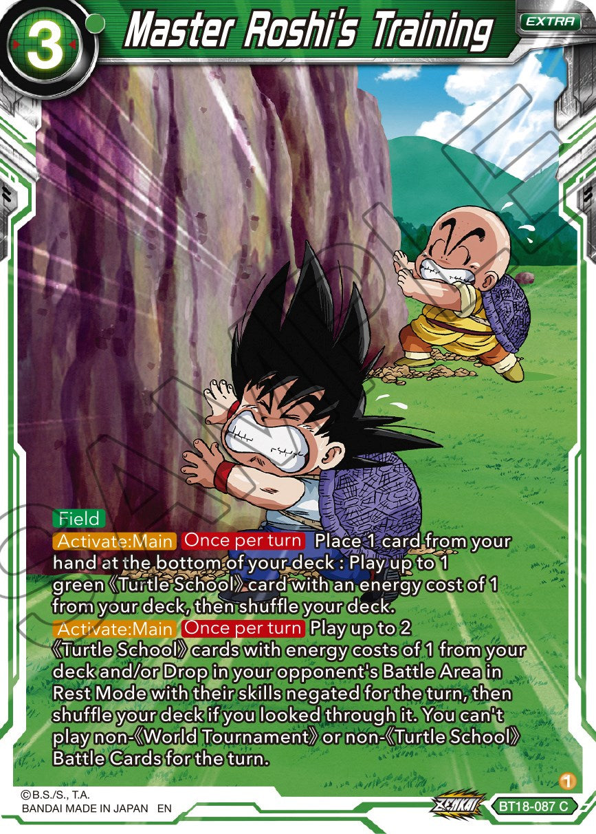 Master Roshi's Training (BT18-087) [Dawn of the Z-Legends] | The Time Vault CA