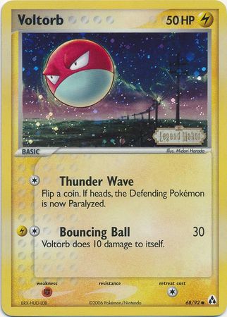 Voltorb (68/92) (Stamped) [EX: Legend Maker] | The Time Vault CA