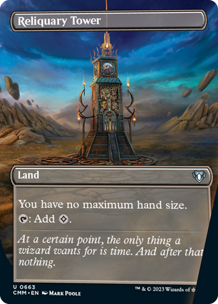 Reliquary Tower (Borderless Alternate Art) [Commander Masters] | The Time Vault CA