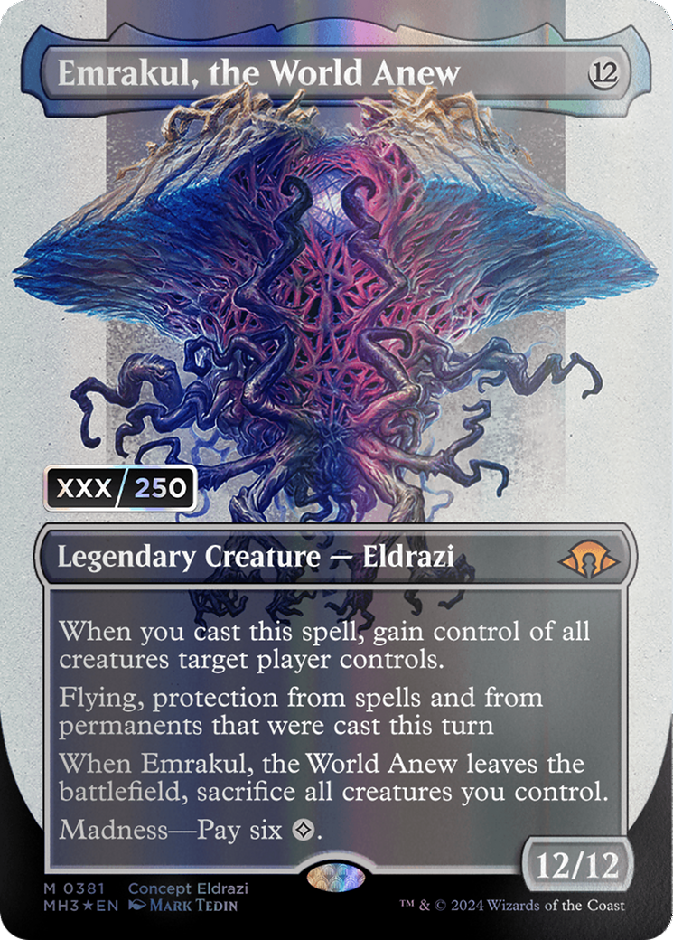 Emrakul, the World Anew (Borderless) (Serial Numbered) [Modern Horizons 3] | The Time Vault CA