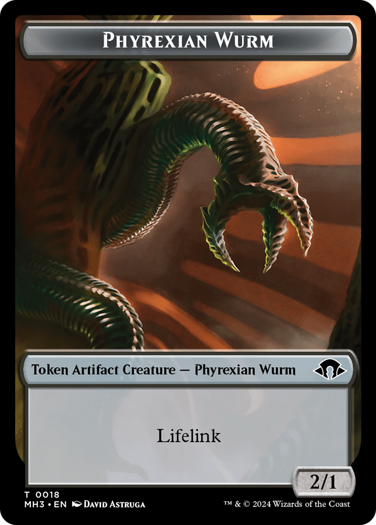 Phyrexian Wurm Token (0018) [Modern Horizons 3 Tokens] | The Time Vault CA