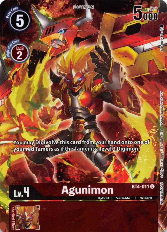 Agunimon [BT4-011] (Tamer's Evolution Box 2) [Great Legend Promos] | The Time Vault CA