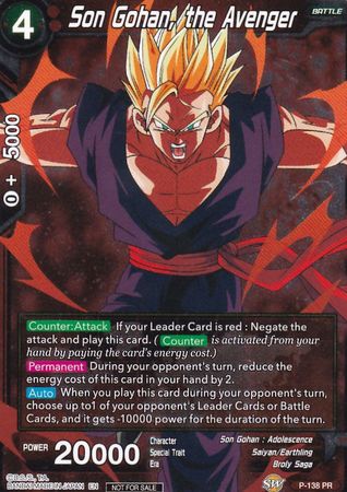 Son Gohan, the Avenger (P-138) [Promotion Cards] | The Time Vault CA