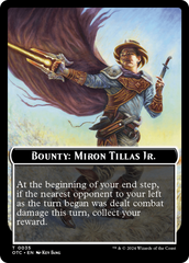 Bounty: Miron Tillas Jr. // Bounty Rules Double-Sided Token [Outlaws of Thunder Junction Commander Tokens] | The Time Vault CA