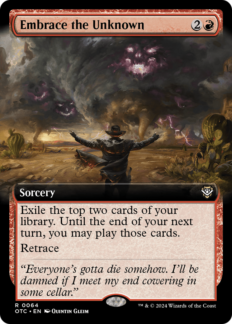 Embrace the Unknown (Extended Art) [Outlaws of Thunder Junction Commander] | The Time Vault CA