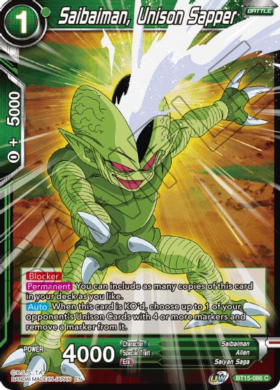 Saibaiman, Unison Sapper (BT15-086) [Saiyan Showdown] | The Time Vault CA