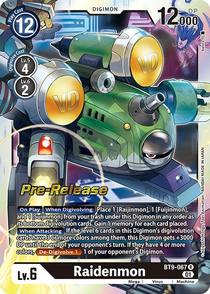 Raidenmon [BT9-067] [X Record Pre-Release Promos] | The Time Vault CA