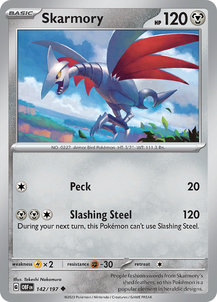 Skarmory (142/197) [Scarlet & Violet: Obsidian Flames] | The Time Vault CA