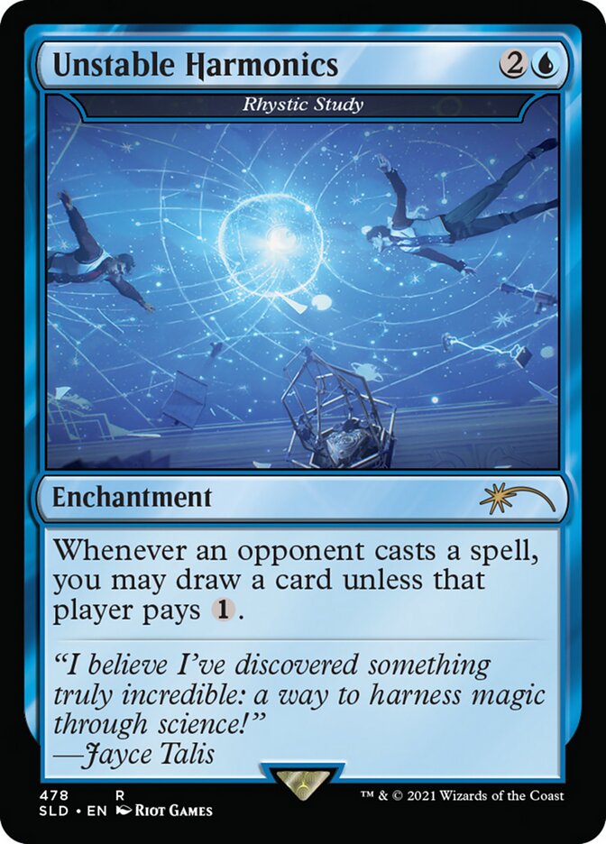 Rhystic Study - Unstable Harmonics [Secret Lair Drop Series] | The Time Vault CA