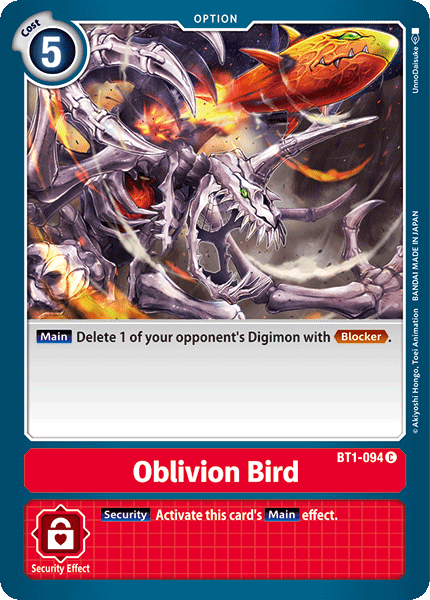 Oblivion Bird [BT1-094] [Release Special Booster Ver.1.0] | The Time Vault CA